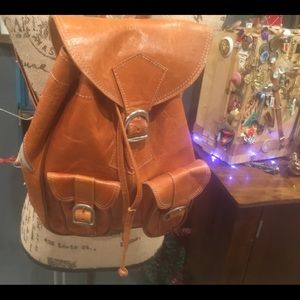 One of a kind mini leather book bag